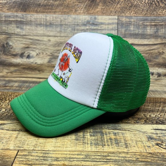 Grateful Dead Mens Trucker Hat Green Snapback 1992 Summer Tour Retro Ball Cap - Picture 4 of 8